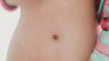 Hairy pussy Indian girl masturbating on selfie cam