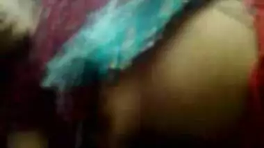 Aunty playing with dick and showing big tits