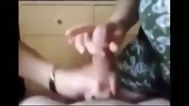 Horny House Wife Sends Husband To Office With A Good Morning Hand Job!